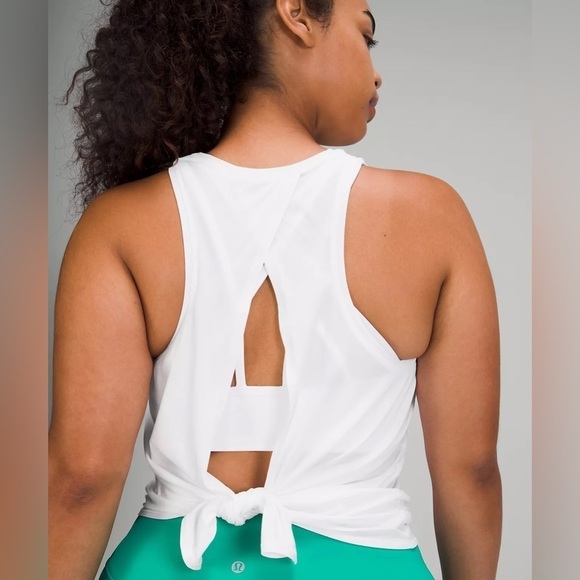 Lululemon All Tied Up White Tank Top - Picture 3 of 10